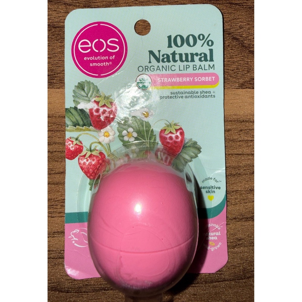 Eos Lip Balm Strawberry Sorbet Organic NEW